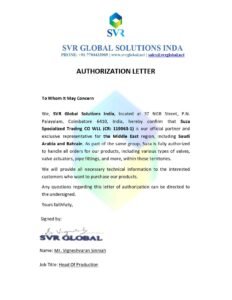 Australia Valves brand partner authorization 7